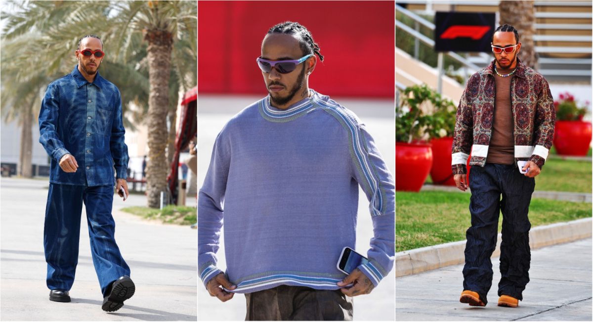 F1 paddock outfits: Lewis Hamilton u Bahreinu