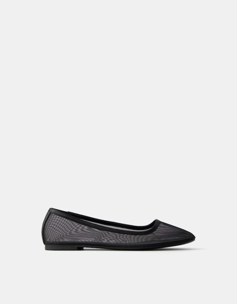 bershka mrežaste baletanke mesh flats 2024