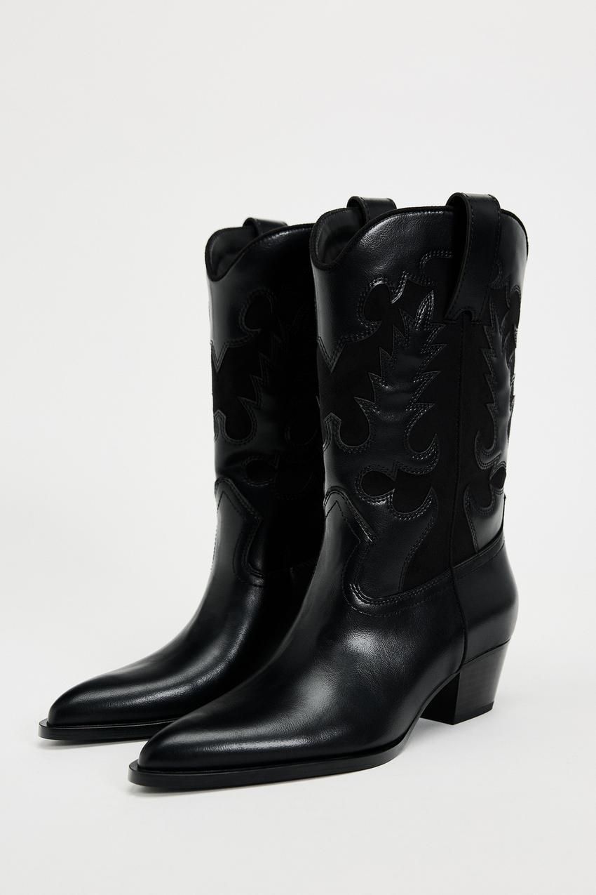 cowboy boots zara