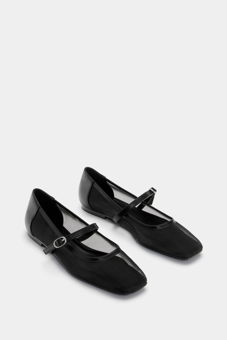 pull & bear mrežaste baletanke mesh flats 2024