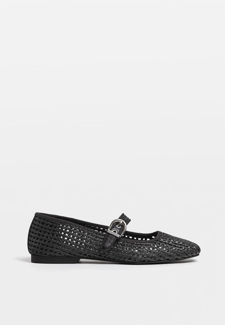 stradivarius mrežaste baletanke mesh flats 2024