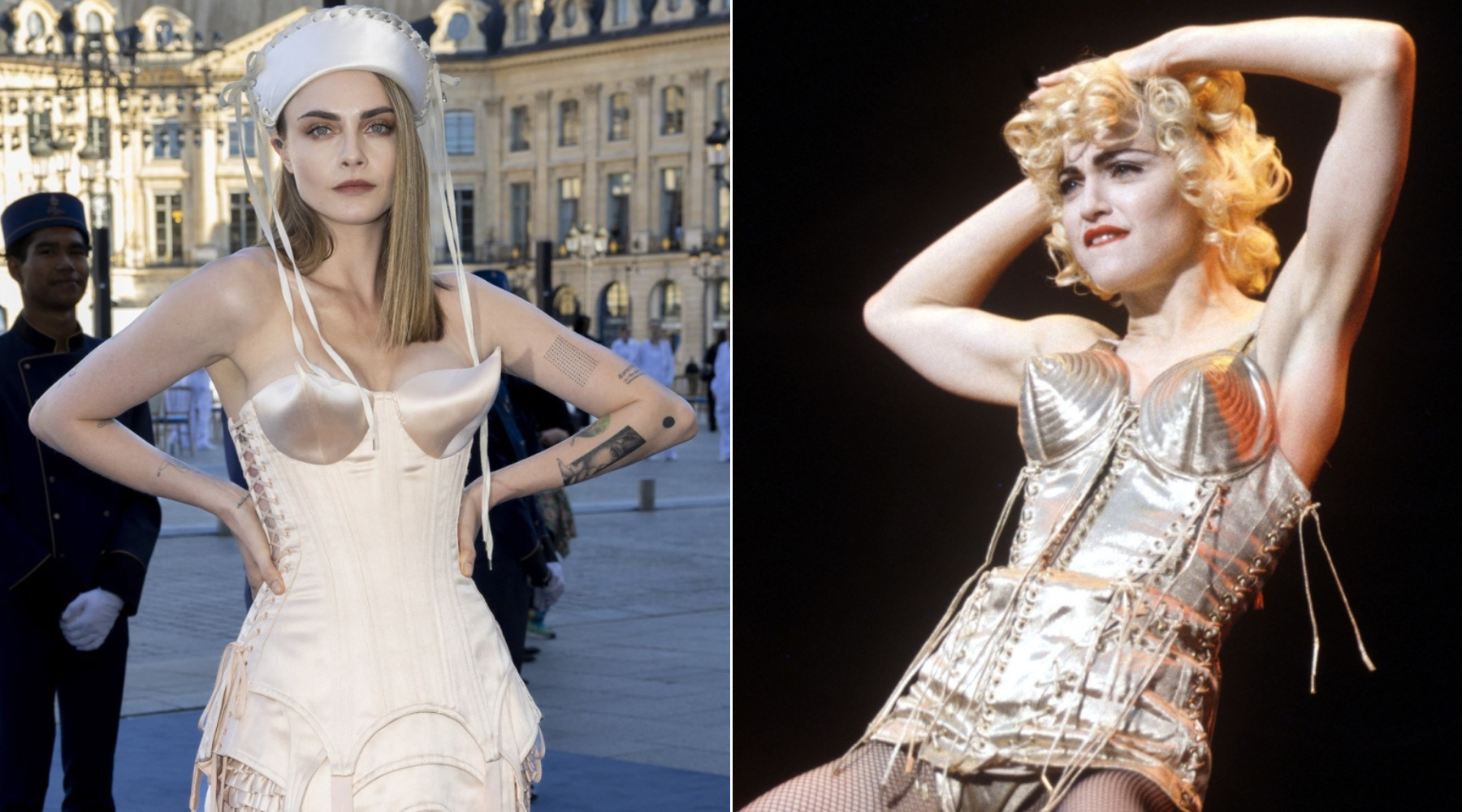 Cara Delevingne je u Jean Paul Gaultier by Simone Rocha haljini oživela trend koji potpisuje Madonna