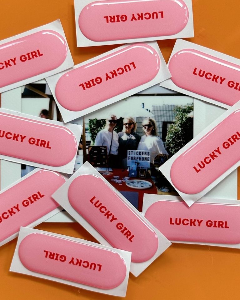 Lucky girl stiker za masku za telefon