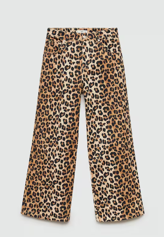 animal print pantalone mango