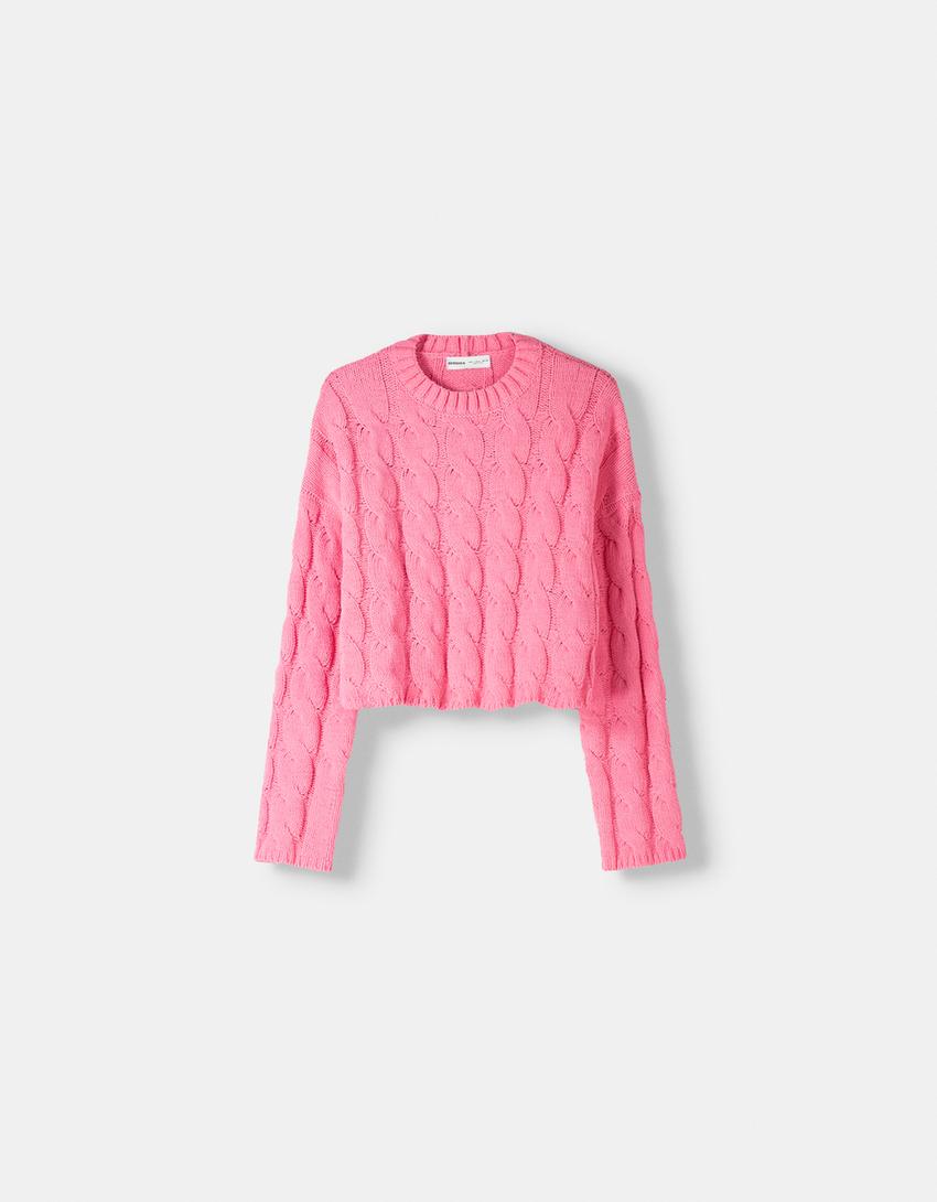 bershka roze dzemper