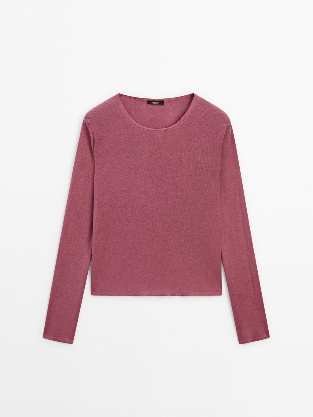 pleteni roze dzemper massimo dutti