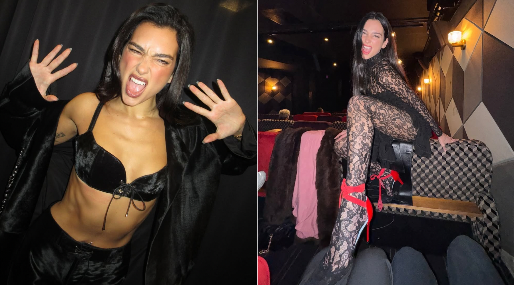 Dua Lipa i njena tri (all black) party autfita